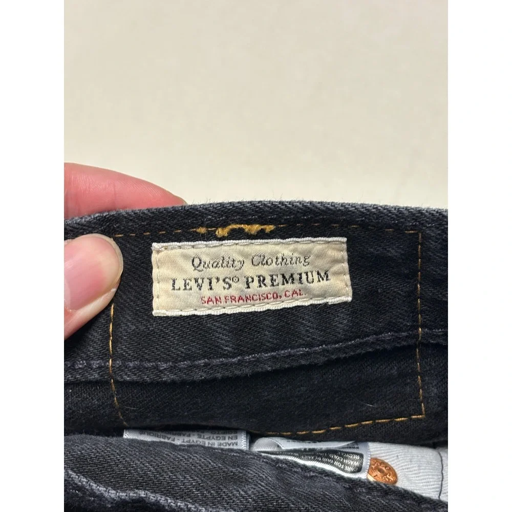 Levis Premium Big E 501 93 Straight Leg Black Jeans‎ Mens W29 L30 79830-0026